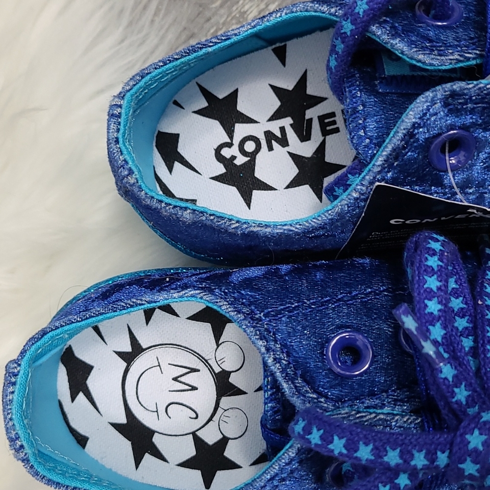 NWT Miley Cyrus x Converse Chuck Taylor Platform Ox - Blue Velvet - Sz 5.5 - Picture 7 of 13